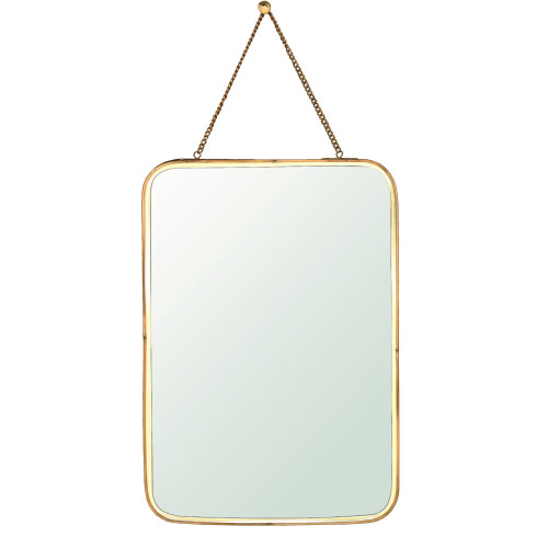 Gold Metal Vertical Wall Mirror (396702)