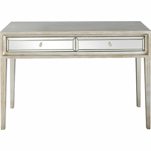 Antiqued Silver Finish Console Table (396812)