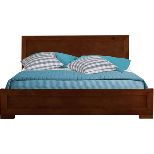 Walnut Wood King Platform Bed (397082)