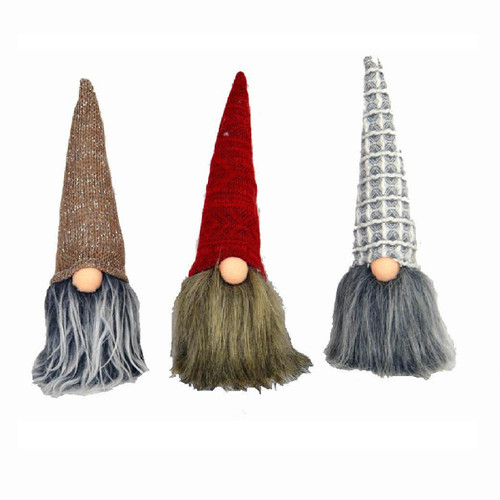 Set Of Three Knit Hat Hanging Cool Gnomes (397136)