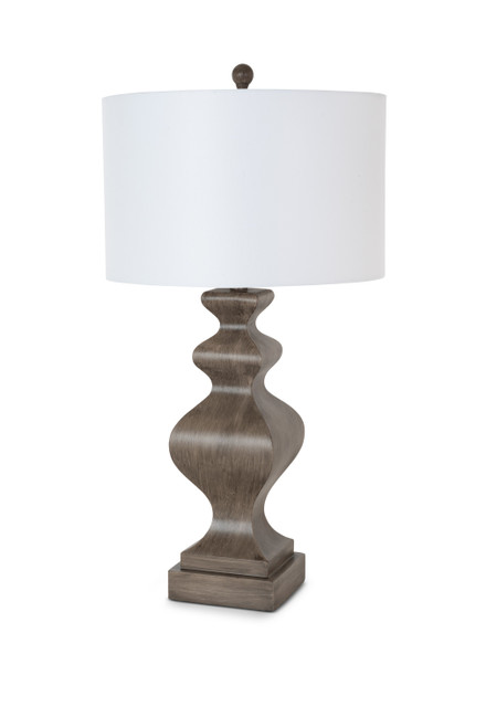 Set Of 2 Ash Gray Curvy Table Lamps (397270)