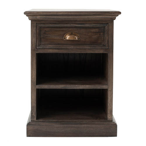 Black Wash Nightstand With Shelves (397623)