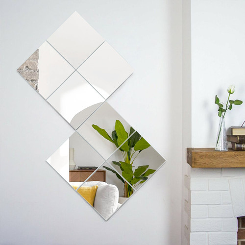 Set Of Eight Modern Frameless Mirror Tiles (397810)