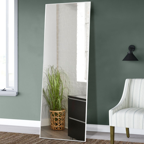 Minimal White Rectangular Wall Mirror (397818)