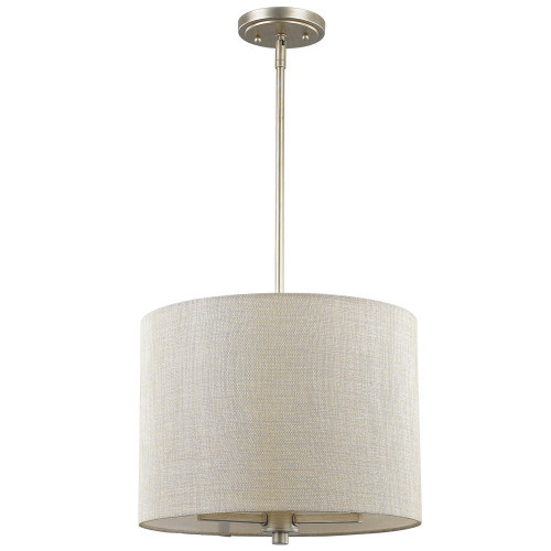 Daria 3-Light Washed Gold Pendant With Washed Gold And White Drum Shade (398179)