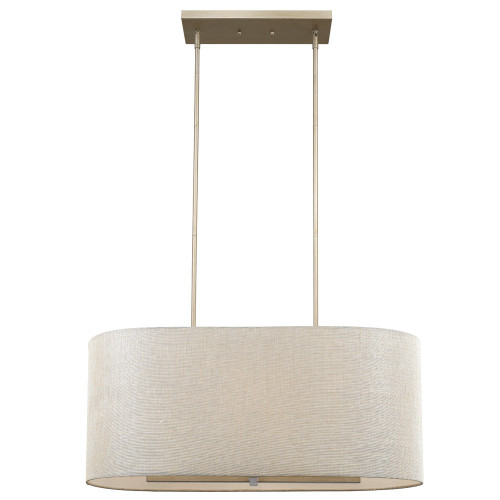 Daria 6-Light Washed Gold Island Pendant With Washed Gold And White Shade (398180)