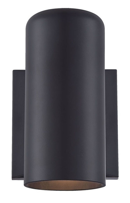 1-Light Matte Black Cylinder Wall Sconce (398522)