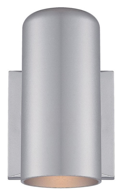 1-Light Brushed Silver Cylinder Wall Sconce (398523)