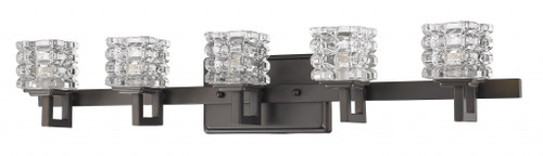 Coralie 5-Light Oil-Rubbed Bronze Sconce With Pressed Crystal Shades (398809)