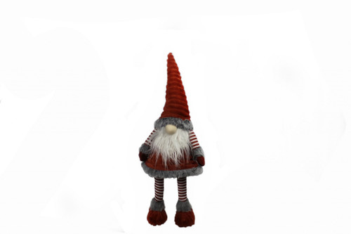 Red And Black Striped Santa Gnome (399317)
