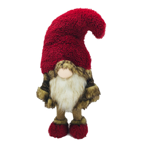 Big Red Fur Hat Rugged Gnome (399320)