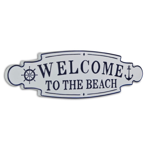 Welcome To The Beach Metal Wall Plate (399599)