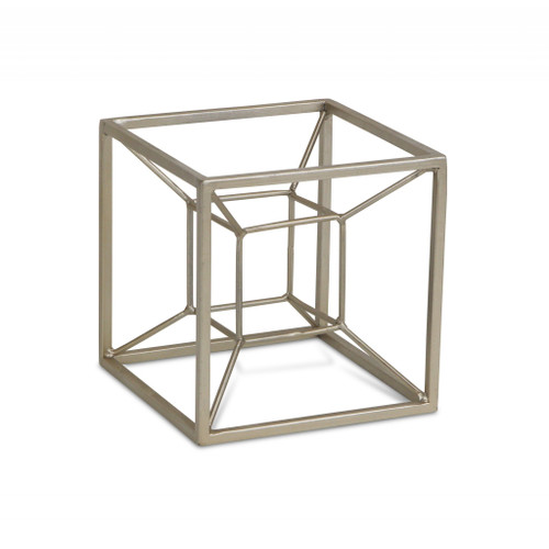 Metal 3D Cube Decorative Sculpture (399638)