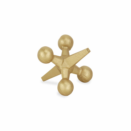 Petite Gold Jack Shaped Decorative Sculpture (399657)