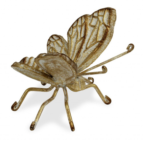 Gold Cast Iron Butterfly Decorative Sculpture (399658)