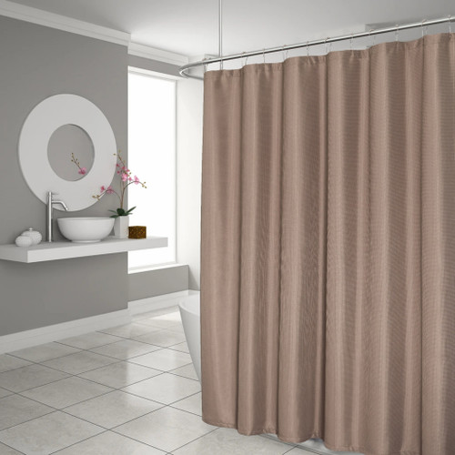 Luxurious Mocha Waffle Weave Shower Curtain (399722)