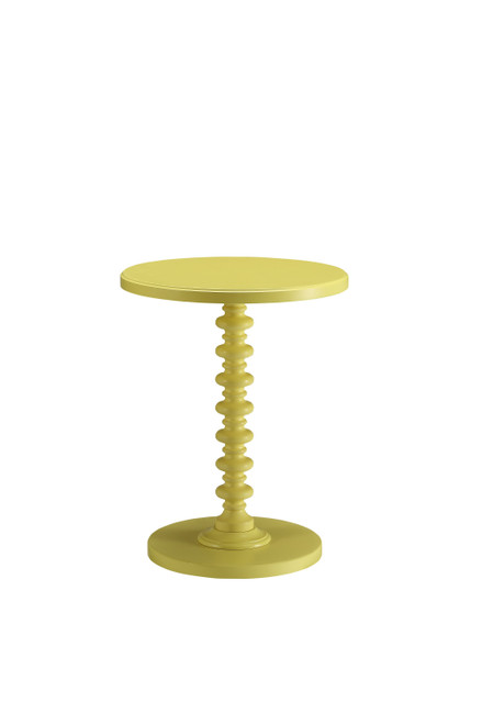 17" X 17" X 22" Yellow Solid Wood Leg Side Table (286297)
