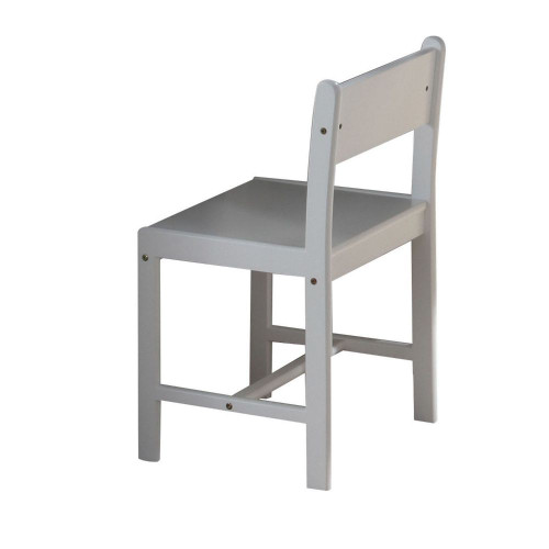 17" X 17" X 30" White Rubber Wood Chair (285858)