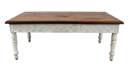 Brown And White Decorative Coffee Table (400858)
