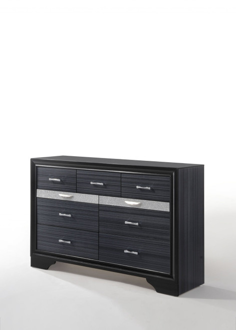17" X 63" X 39" Black Wood Dresser "Special" (348186)
