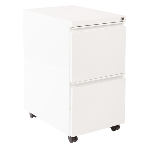 22" Closed Top Mobil Pedestal - White (PTC22FF-WH)