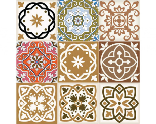 4" X 4" Snickerdoodle Mosaic Pop Peel And Stick Removable Tiles (400464)