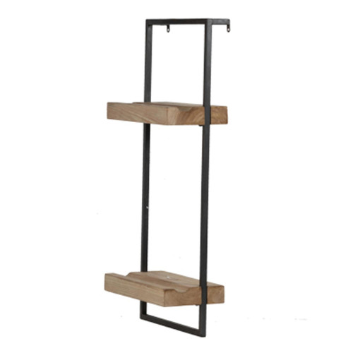 Industrial Styled Two Tiered Wall Shelf (401307)