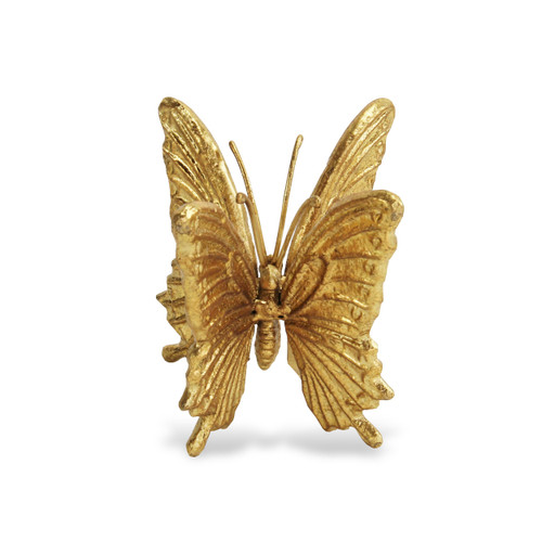 Gold Cast Iron Double Butterfly Sculpture (401796)