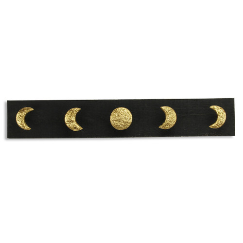 Black And Gold Moon Phase Five Hook Coat Hanger (401805)