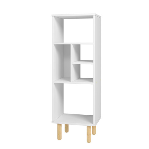 Iko 43" White Modern Abstract Open Shelving Unit (403098)
