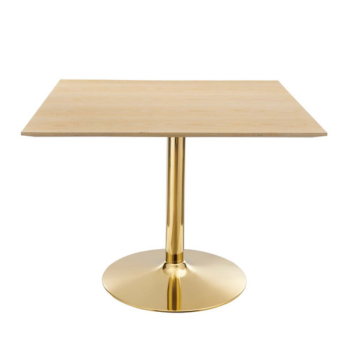 Verne 40" Square Dining Table - Gold Natural EEI-4756-GLD-NAT