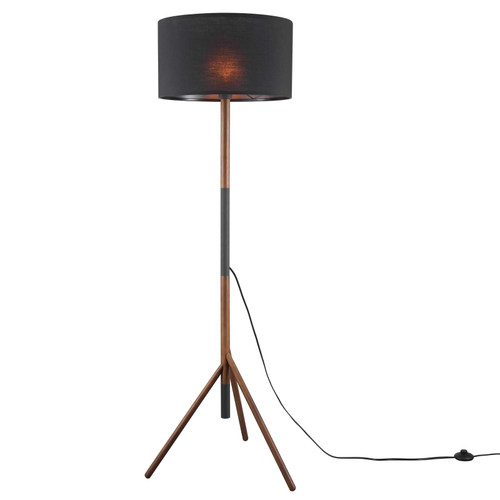 Natalie Tripod Floor Lamp - Black Walnut EEI-5305-BLK-WAL