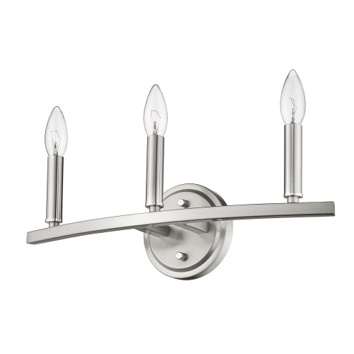 Three Light Silver Wall Sconce (398441)