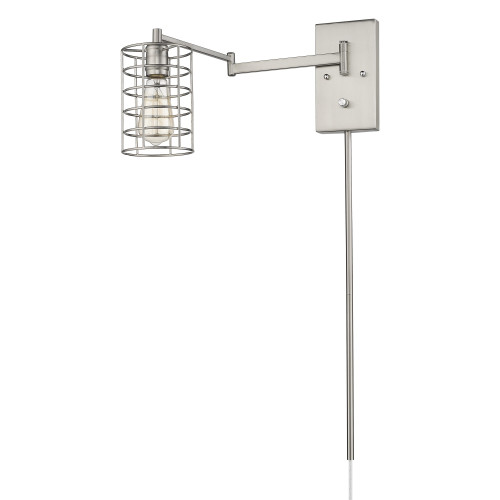 Industrial Silver Metal Wall Sconce (398683)