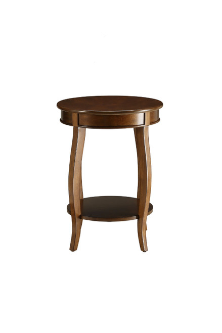 18" X 18" X 24" Walnut Solid Wood Leg Side Table (286290)