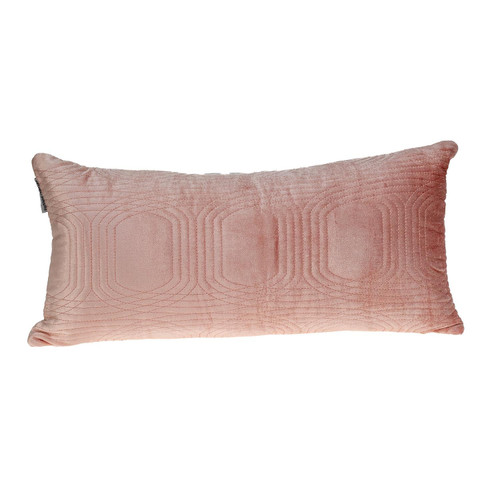 Quilted Velvet Pink Lumbar Throw Pillow (402889)