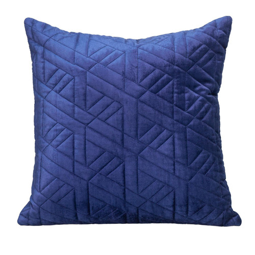 Blue Velvet Quilted Throw Pillow (402903)