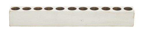 Distressed White 11 Hole Sugar Mold Candle Holder (416252)