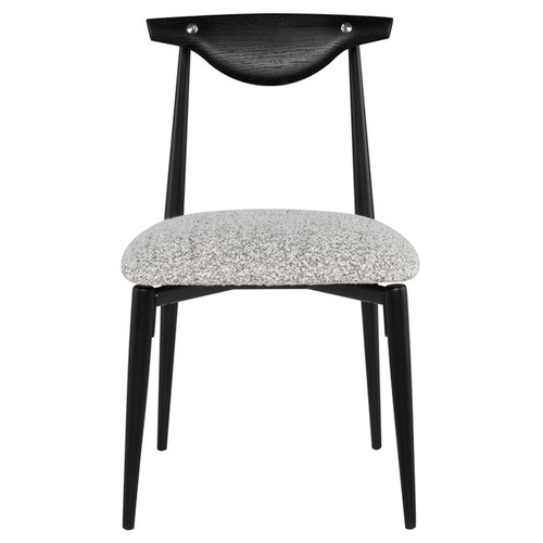 Vicuna Dining Chair - Boucle Grey/Black (HGDA732)