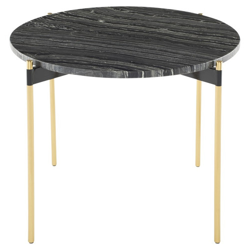 Pixie Side Table - Black Wood Vein/Gold (HGNA487)