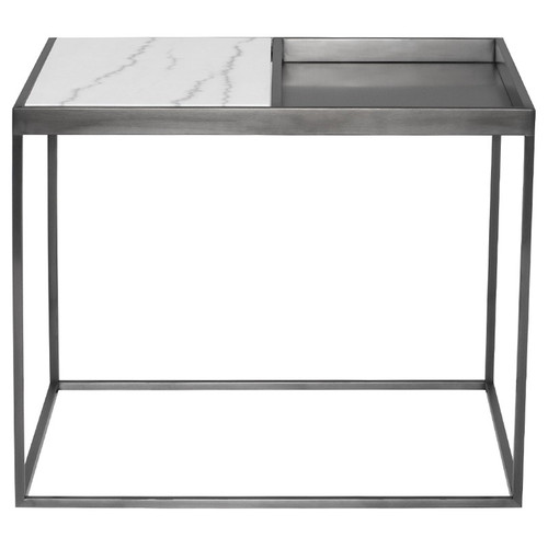 Corbett Side Table - White/Graphite (HGNA525)