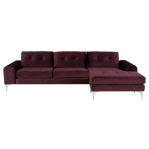 Colyn Sectional - Mulberry/Silver (HGSC672)