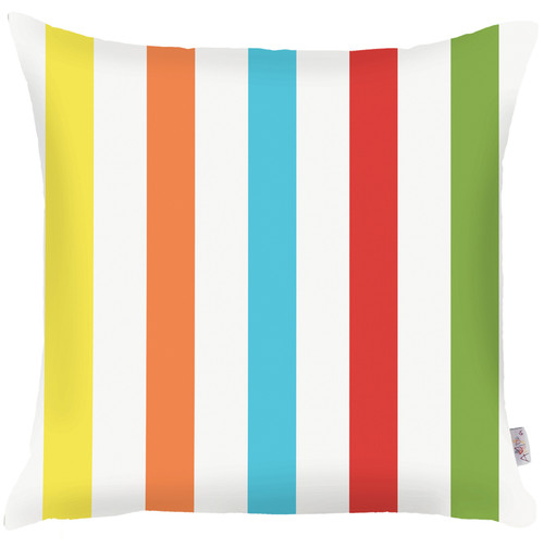 18"X 18" Colored Tropical Stripes Decorative Throw Pillow Cover (355369)