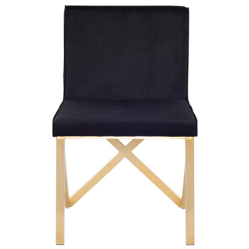 Talbot Dining Chair - Black/Gold (HGTB563)