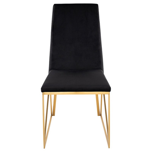 Caprice Dining Chair - Black/Gold (HGTB588)