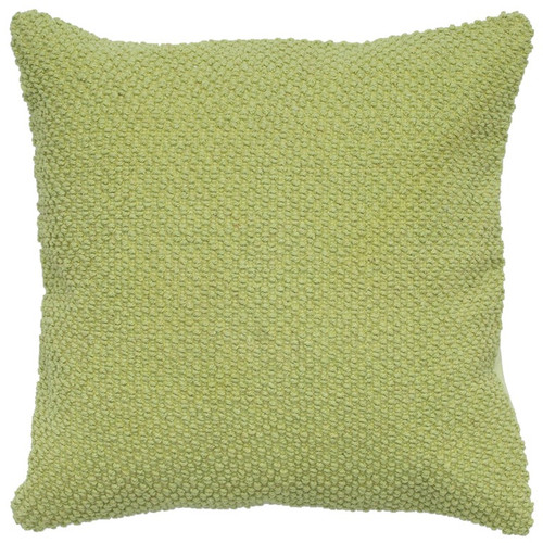 Green Nubby Textured Modern Throw Pillow (403129)
