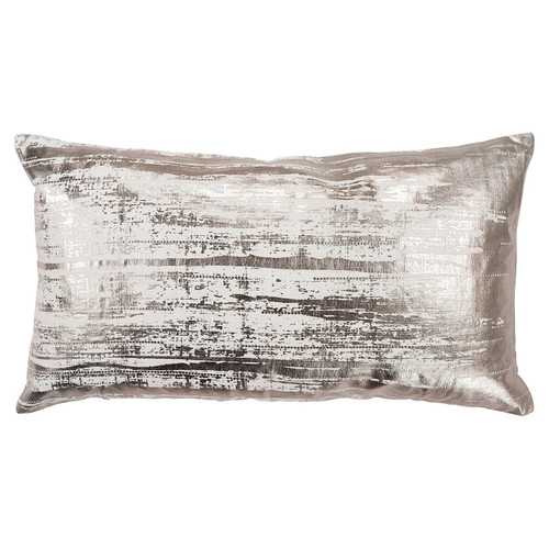 Ivory Distressed Brush Stroke Lumbar Pillow (403408)