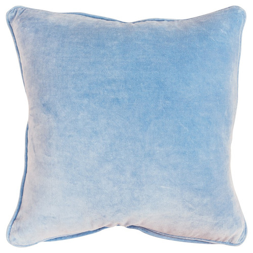 Blue Solid Luxurious Modern Throw Pillow (403417)