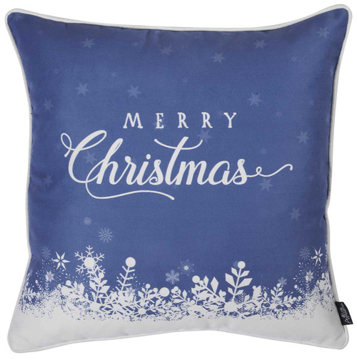 18"X18" Christmas Snow View Printed Decorative Throw Pillow Cover (355319)
