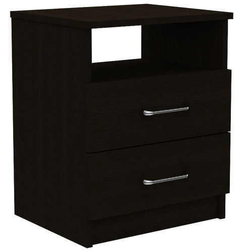 Brown Open Compartment Two Drawer Nightstand (453293)